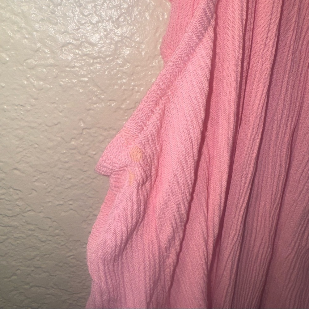 Pink Ruffle Dress Women’s 3X Flowy Cottagecore Feminine Summer - Picture 12 of 13